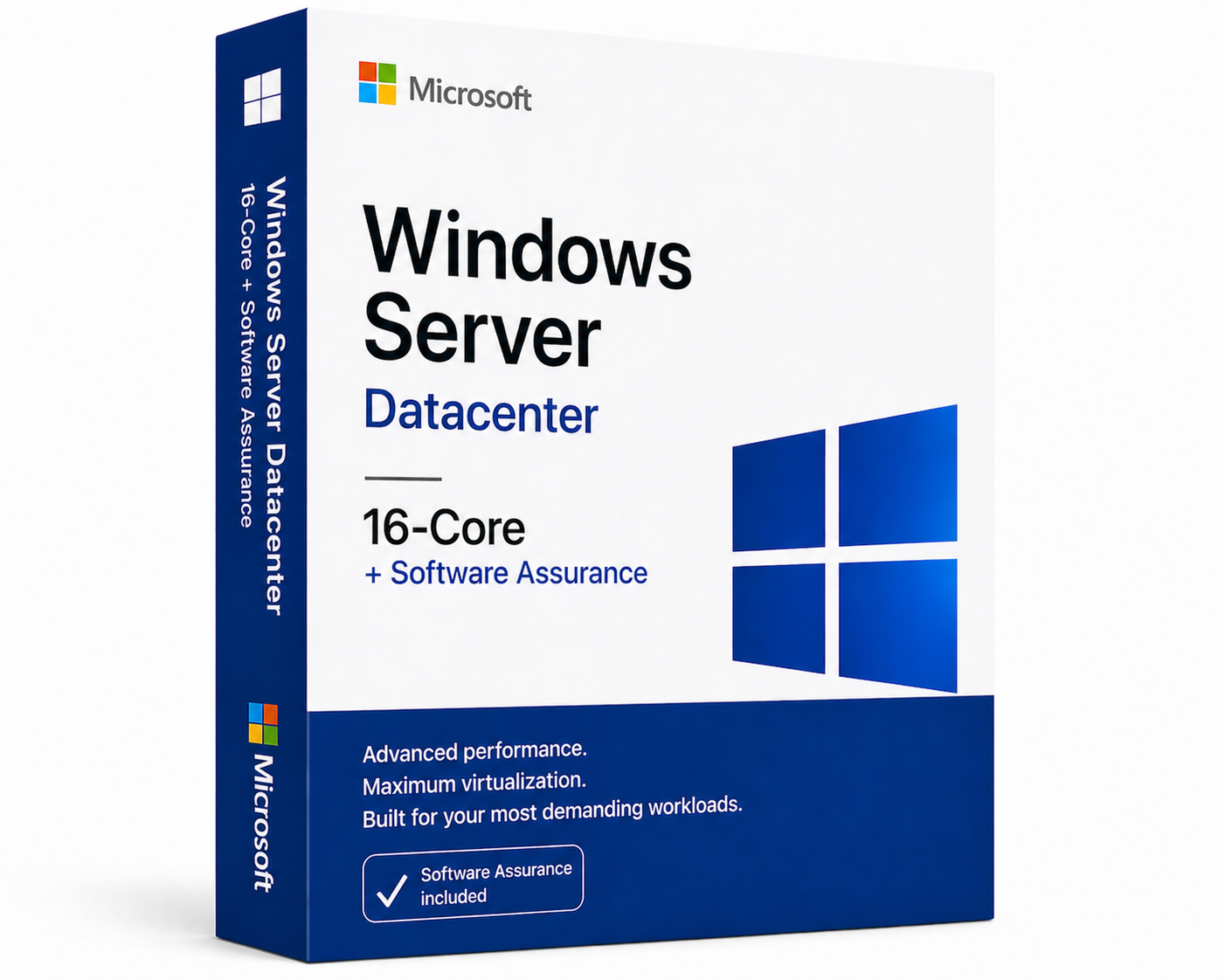 Microsoft Windows Server Datacenter 16 Core + Software Assurance License